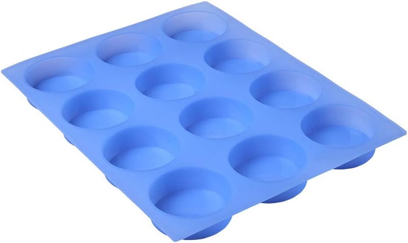 Jet Lag Big Round Silicone Soap Mold - 4oz, 3'' Round, Thick Individual Loofah Soap Molds with Uniform Big Size and Ease of Use - 14" x 11" - Image 2