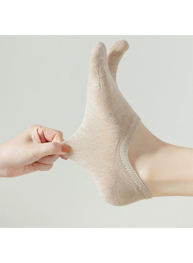 جوارب مانعة للانزلاق، قبضة سيليكون مانعة للانزلاق، 5 أزواج، ألوان متنوعة - Image 4