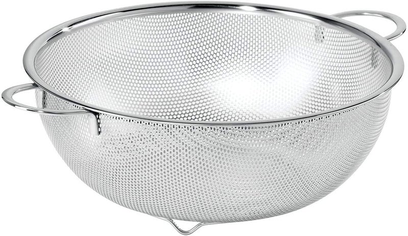 BSBDA Stainless Steel Rice Washing Bowl for Kitchen Fruit Basket Kitchen Colander Strainers Vegetable Basin Fruit Basket Silver Steel Fruit Vegetable Basket - Image 1