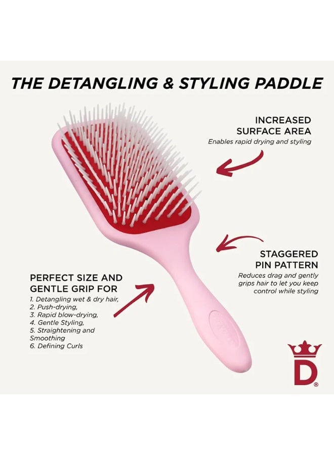 Denman The Power Paddle D38 Pastel Pink - Image 2