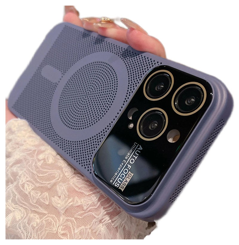 MagSafe Compatible for iPhone 14 Pro max Case with Full Camera Lens Protector, Upgraded Heat Dissipation Breathable Cooling Case for iPhone 14 Pro max - Image 1