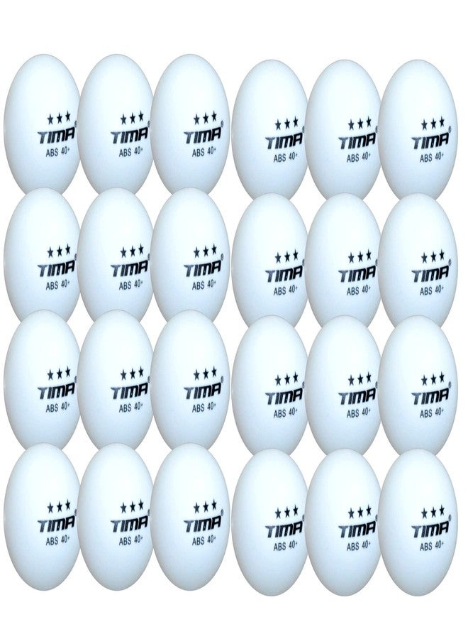 TIMA Table Tennis Balls - White Table Tennis Balls - 38mm Official Weight Balls - Three Star Professional Balls - 24 Pack Table Tennis Balls - Image 1