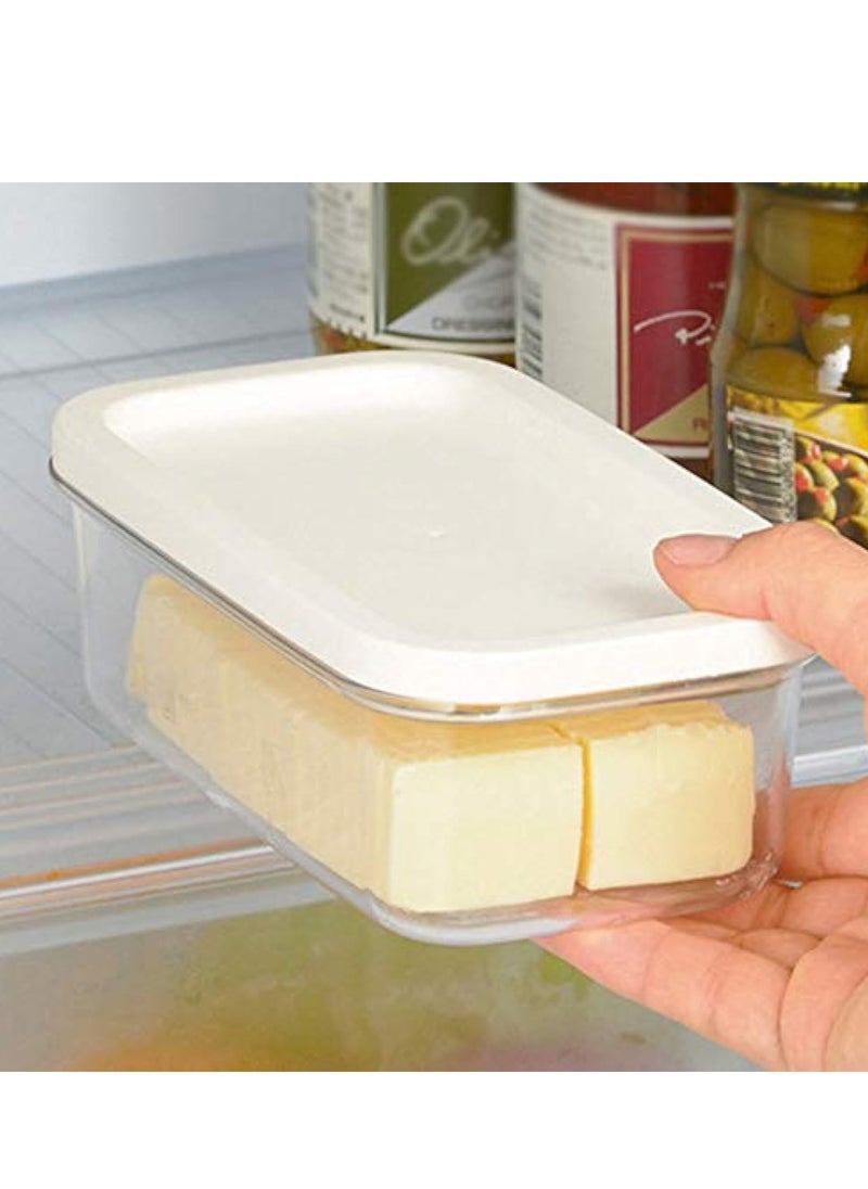 KASTWAVE - Butter Slicer Cutter Stainless Steel, Butter Dish with Lid, Plastic Rectangle Butter Keeper with Cutter, Stick Butter Container Dish with Lid, Butter Container Butter Box Case for Countertop or Fridge - Image 1