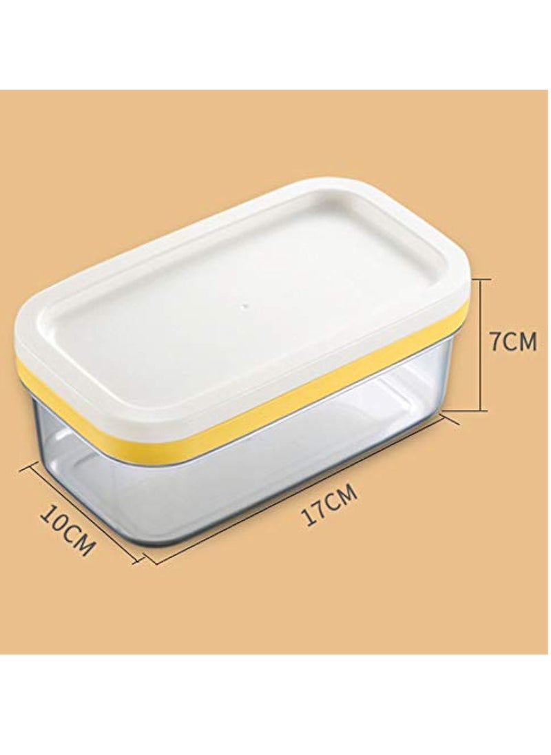 KASTWAVE - Butter Slicer Cutter Stainless Steel, Butter Dish with Lid, Plastic Rectangle Butter Keeper with Cutter, Stick Butter Container Dish with Lid, Butter Container Butter Box Case for Countertop or Fridge - Image 1