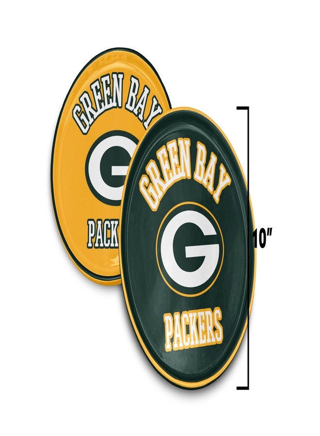 Proformance Home NFL Green Bay Packers Home and Away 2 Pack Round Serving Plates - Image 3