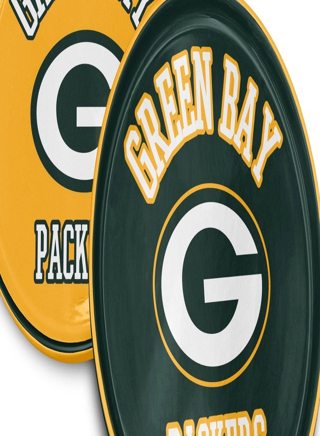 Proformance Home NFL Green Bay Packers Home and Away 2 Pack Round Serving Plates - Image 2