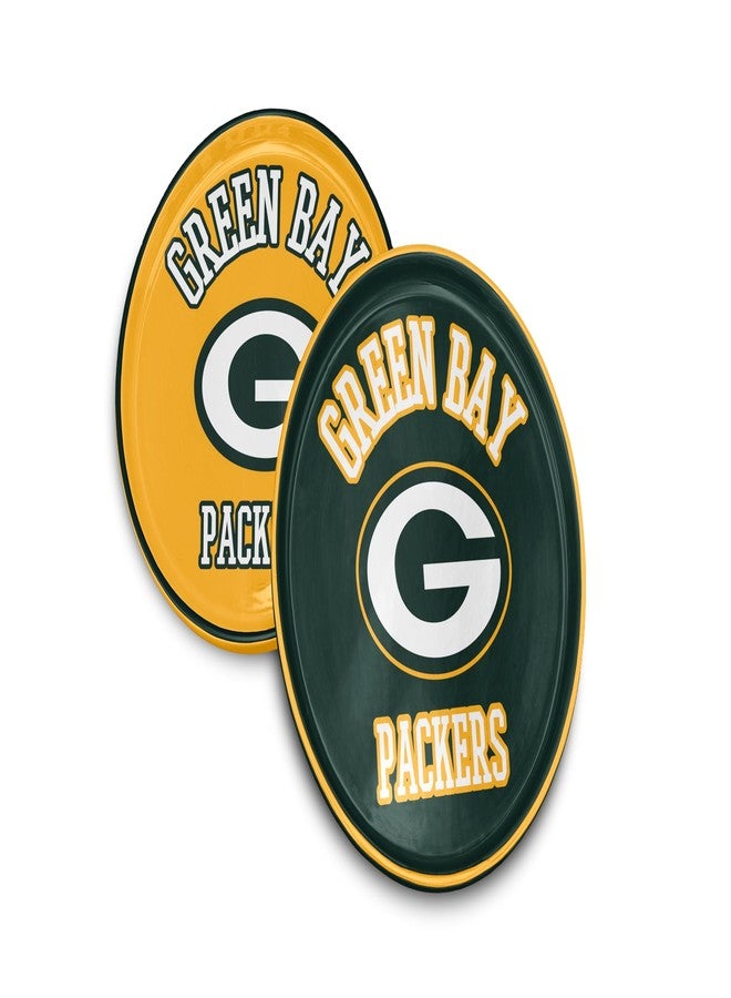 Proformance Home NFL Green Bay Packers Home and Away 2 Pack Round Serving Plates - Image 1