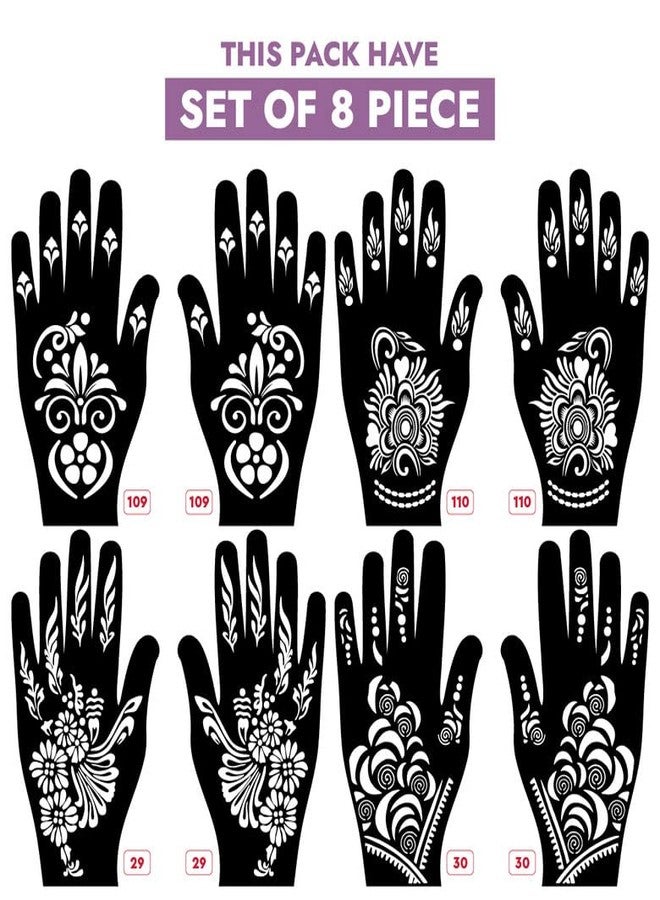 Apcute Mehandi design stencil reusable Latest Mehandi Design Stencils for Girls, womens, kids, unisex Design NO - Apcute-New-109-110-29-30 - Image 2