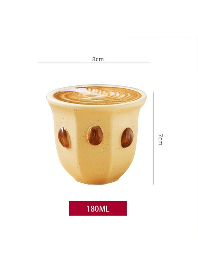 HOOPZOZA Ceramic  Coffee Cup Mug Espresso Cup 180mL for Turkish Tea Cappuccino Latte  - Image 5