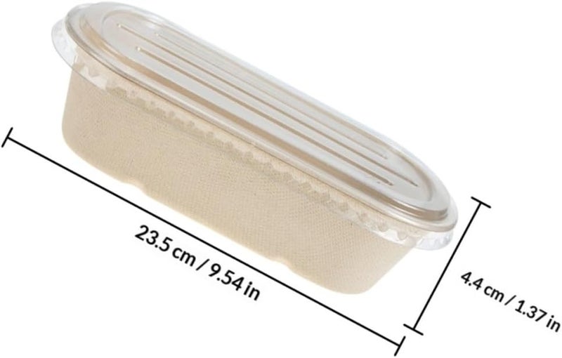 TOYANDONA 10pcs Disposable Single Compartment Food Container 850ml with Pet Lid Biodegradable Portable Lunch Holder for Takeout and Catering Supplies - Image 2