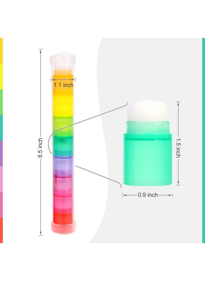 Yoseng - 16 Pcs Ink Blending Brushes For Card Making,Card Making Supplies,Finger Blending Brushes Daubers With Storage Box,Crafter Color Coded Handles Ink Blender Tool,Brush Head Diameter 0.77"(Light) - Image 1