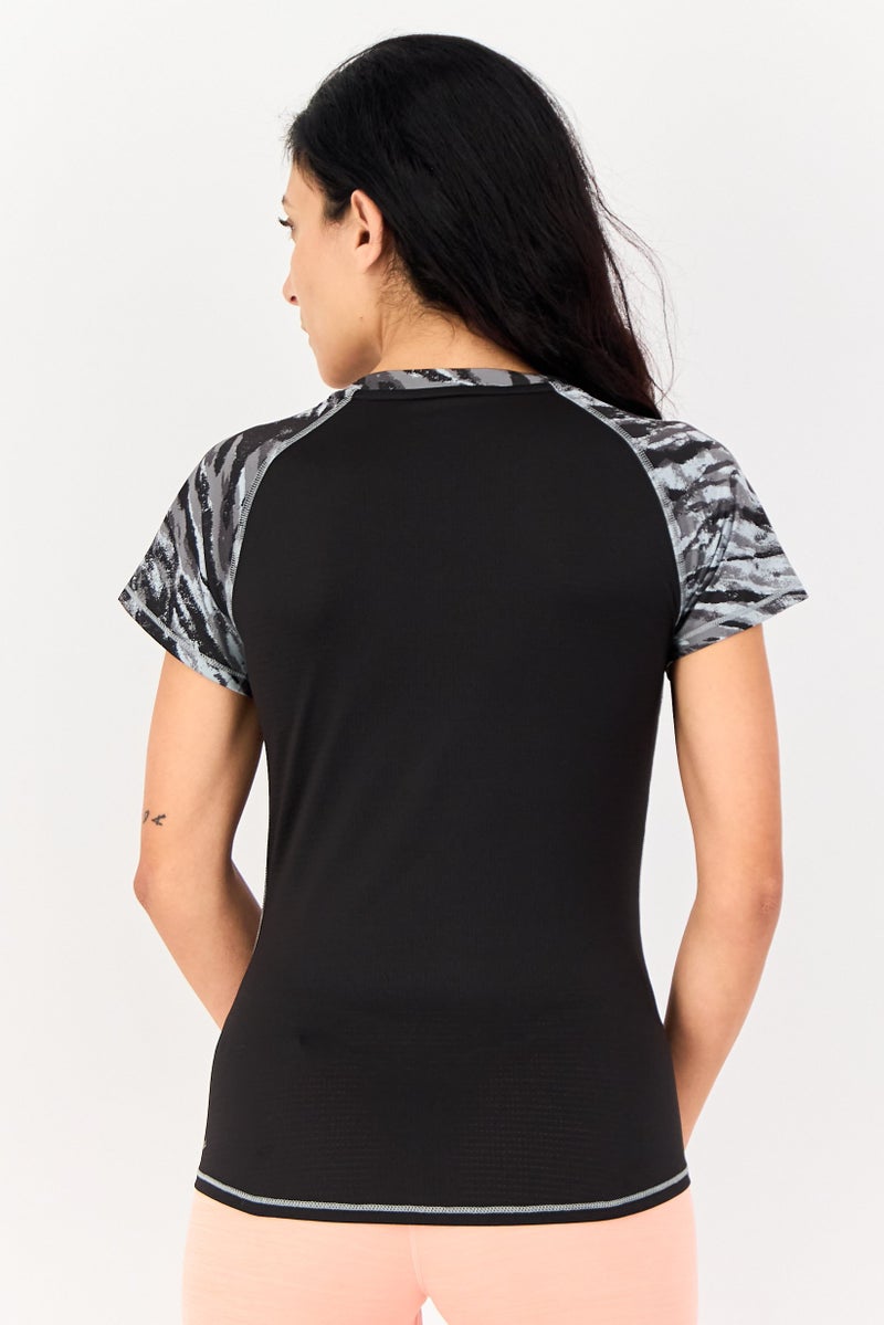 PUMA Women Regular Fit Short Sleeves Training T-shirt, Multicolor - Image 3