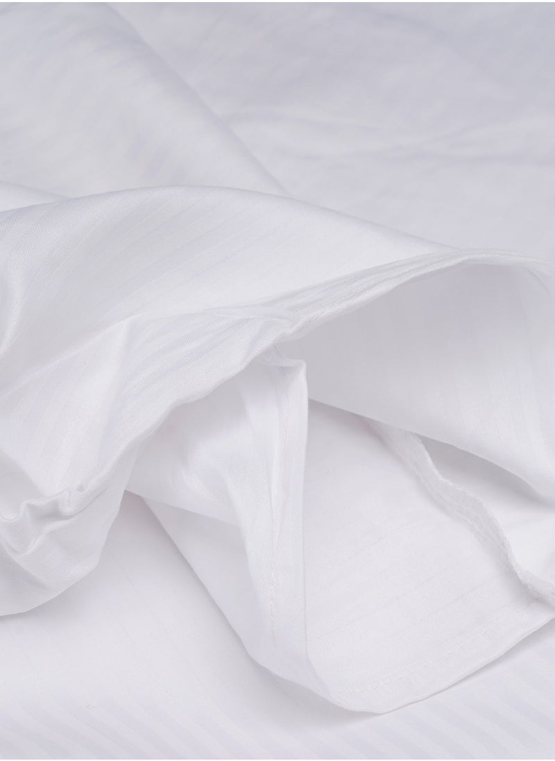 Home-Tex Design 3 Piece Hometex Design 250 Thread Count Duvet Cover Set - Stripes Optical White - KING - 1 Duvet Cover (240x200 cm) + 2 Pillow Covers (50x75 cm)  - Image 4