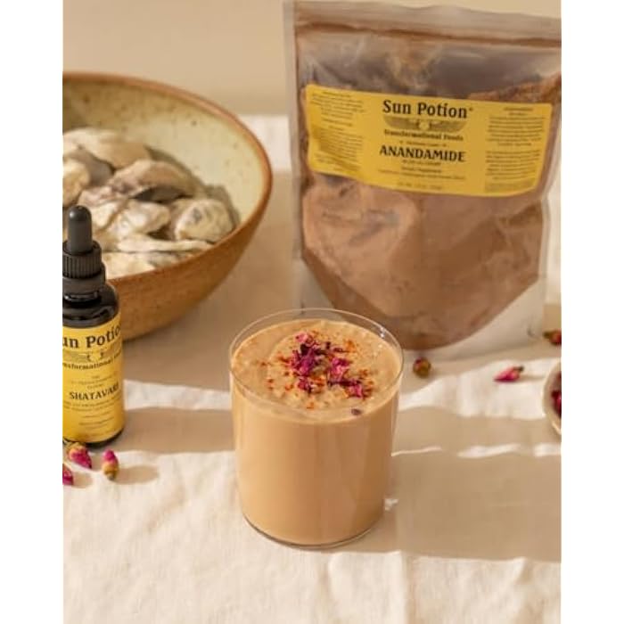 Sun Potion Anandamide Bliss Alchemy – Adaptogenic Cacao Blend for Mood, Relaxation & Daily Ritual, Coffee Alternative with Ashwagandha, Reishi & Maca, 222g - Image 4