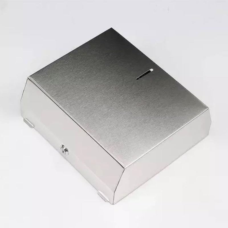FC FC Paper Towel Dispenser Wall Mounted Drilling Paper Towel Holder Dispenser Brushed Stainless Steel Bathroom Toilet Tissue Dispenser Kitchen Paper Towel Dispenser with Key - Image 3