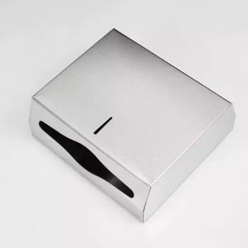 FC FC Paper Towel Dispenser Wall Mounted Drilling Paper Towel Holder Dispenser Brushed Stainless Steel Bathroom Toilet Tissue Dispenser Kitchen Paper Towel Dispenser with Key - Image 4