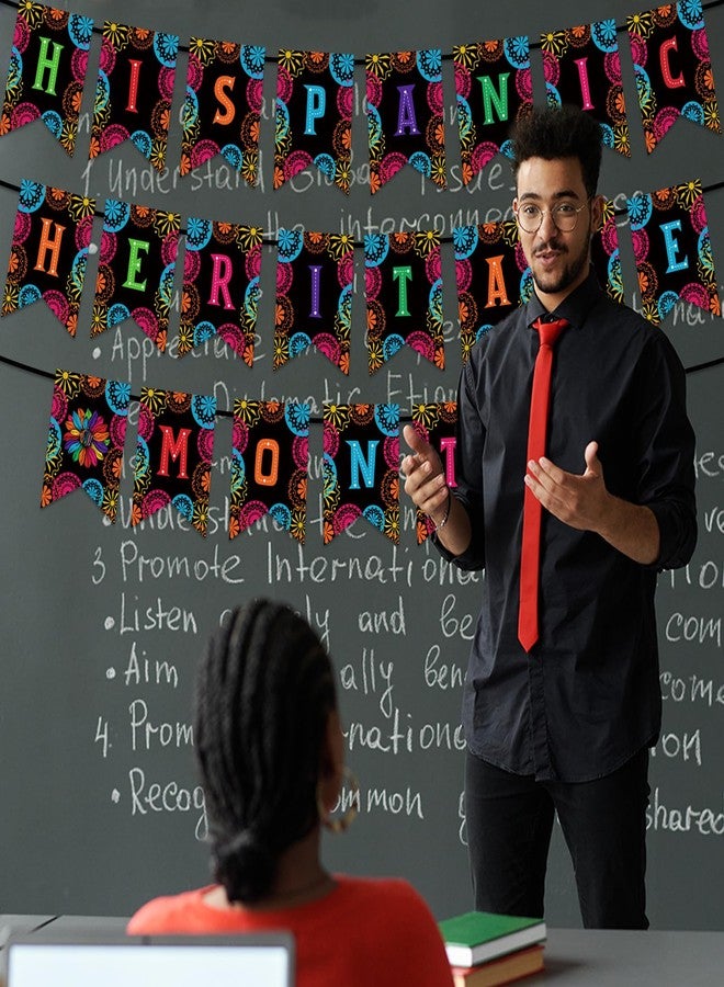 Yarcooly Hispanic Heritage Month Decorations Latin American Flag Hispanic Heritage Month Banner Spanish Classroom Decor National Hispanic Heritage Month Decorations for School Classroom - Image 2