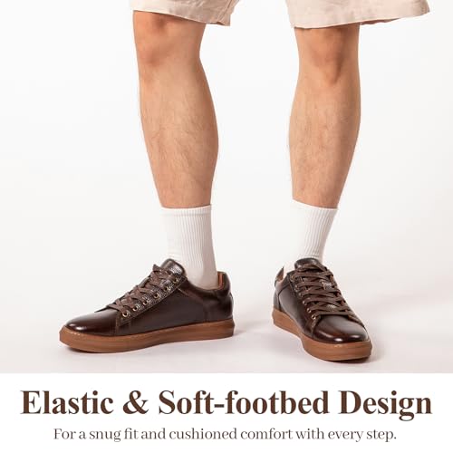Arkbird Mens Casual Shoes Leather Fashion Sneakers Business Casual Dress Sneakers Lace-up Oxford Shoe for Men - Image 5