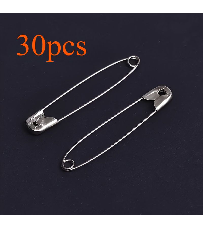 30 Pcs Galvanized Metal Safety Pins For Sewing Crafts And Clothing Tags - Image 3