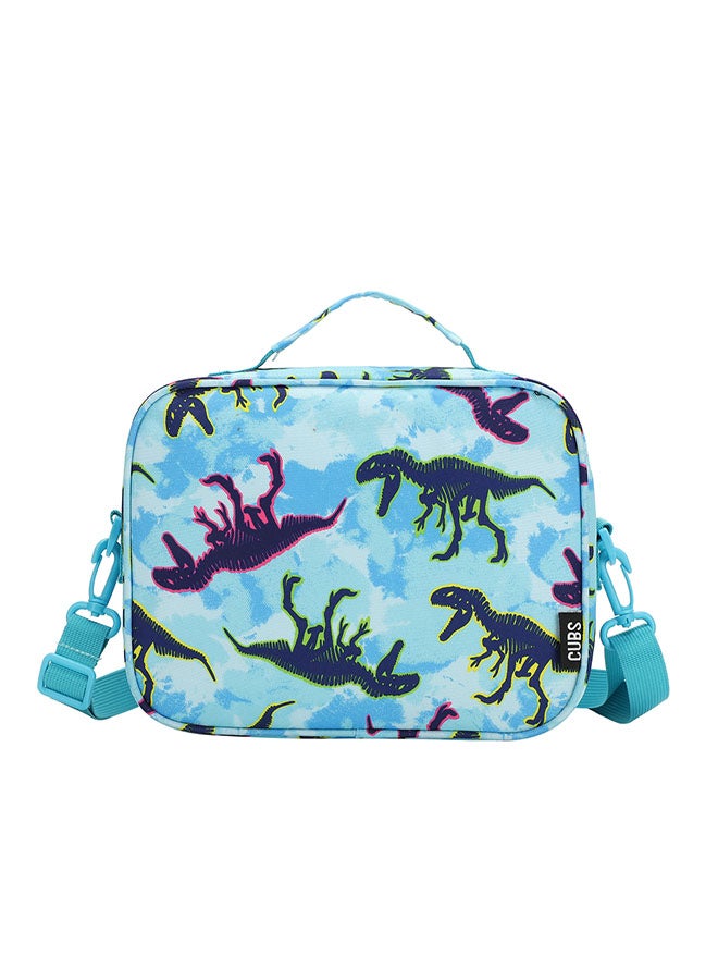 CUBS Dinosaur Print Waterproof lunch bag with removable shoulder strap carrying your favorite meals to school, work or while traveling - Image 2