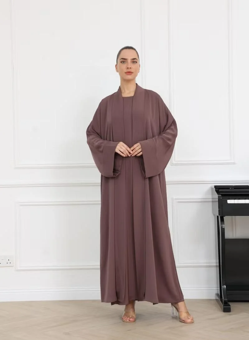 Nikias Nikias Abaya Folded Pannel Fabric Abaya With Inner Set