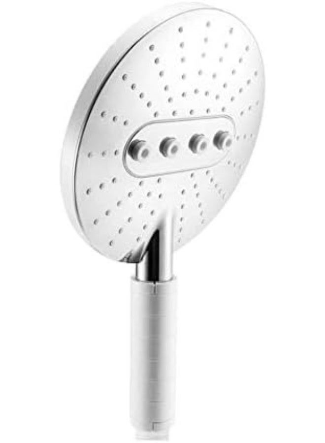 Adjustable White Rain Spray Hand Shower with 1mtr SS Shower Tube and Wall Hook (Chrome Finish) - Image 5