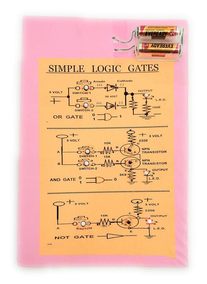 StepsToDo - StepsToDo Simple Logic Gates (OR + and + NOT) Demonstration Handmade Project. Ready for Use Pre-Assembled Kit. - Image 1