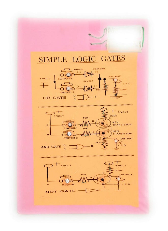 StepsToDo - StepsToDo Simple Logic Gates (OR + and + NOT) Demonstration Handmade Project. Ready for Use Pre-Assembled Kit. - Image 1