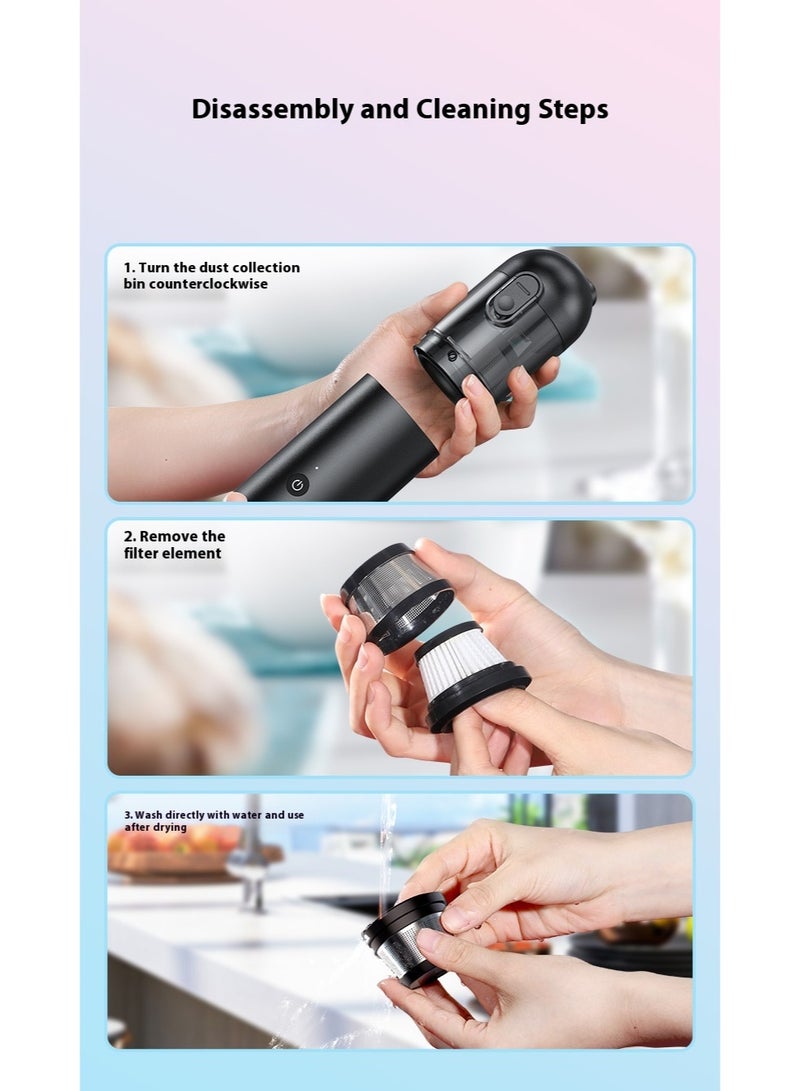 AiQi P05 Portable Cordless Vacuum Cleaner | Suction & Blowing 2-in-1 | 120W Powerful Suction | Washable HEPA Filter | Car & Home Use - Image 5