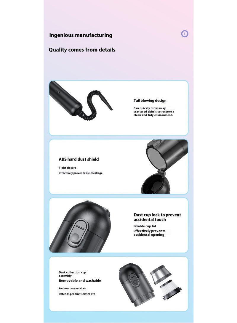 AiQi P05 Portable Cordless Vacuum Cleaner | Suction & Blowing 2-in-1 | 120W Powerful Suction | Washable HEPA Filter | Car & Home Use - Image 4