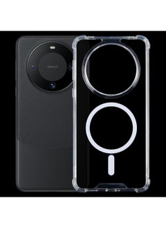 For Huawei Mate 60 Four-corner Airbag TPU Hybrid PC Magsafe Phone Case(Transparent)