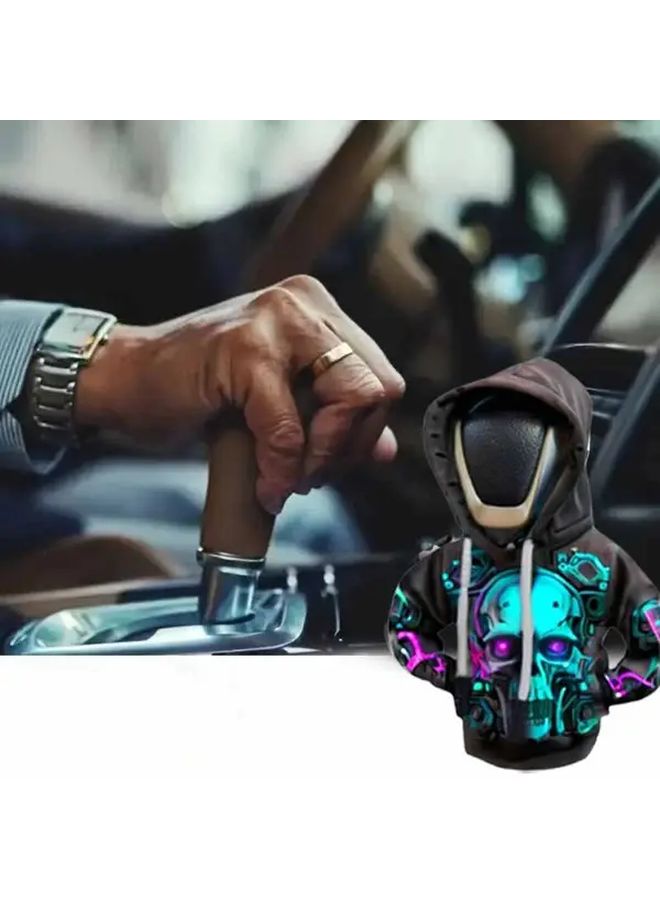 Cyberpunk Skull Pattern Car Gear Shift Knob Cover Universal Fit Automotive Interior Decor - Image 5