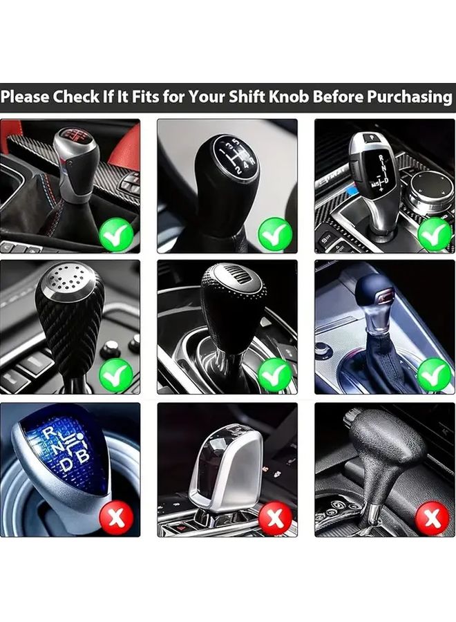 Cyberpunk Skull Pattern Car Gear Shift Knob Cover Universal Fit Automotive Interior Decor - Image 4