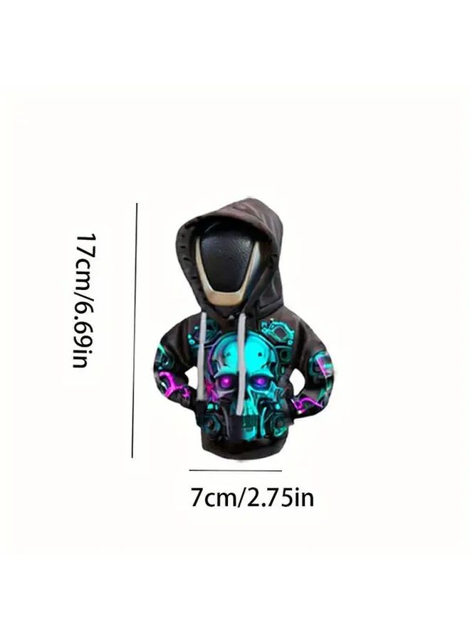 Cyberpunk Skull Pattern Car Gear Shift Knob Cover Universal Fit Automotive Interior Decor - Image 2