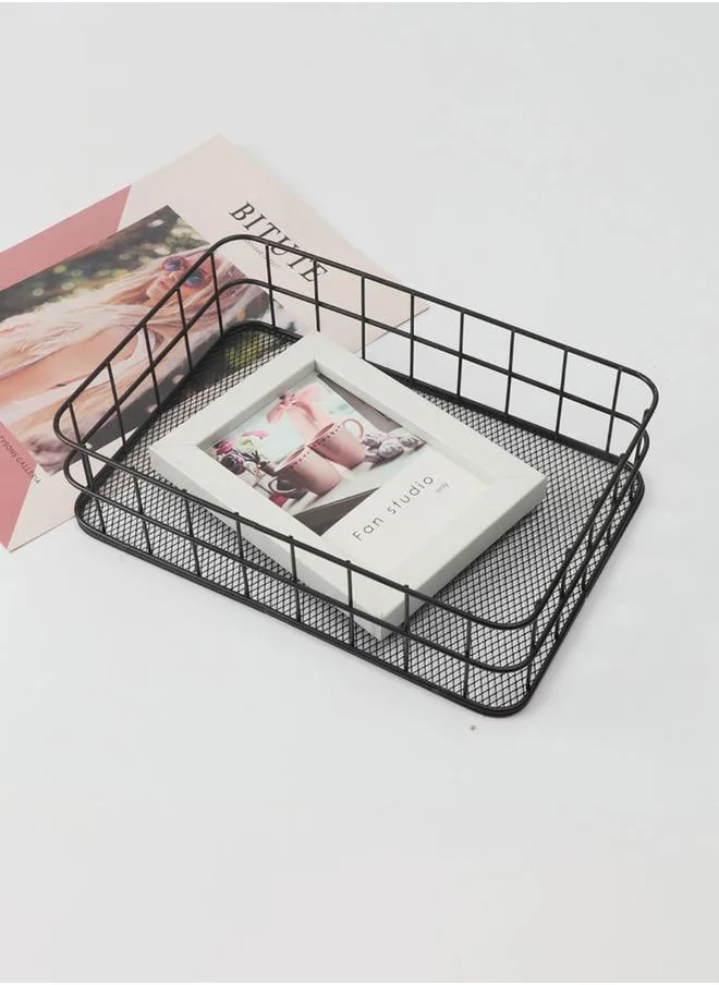 Styli Black Metal Storage Basket