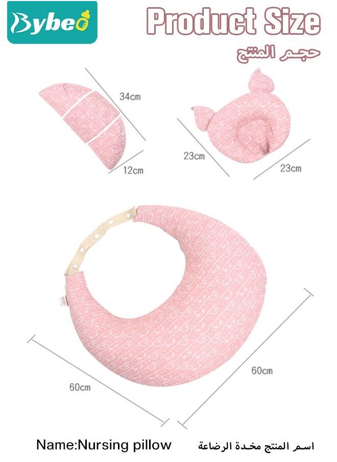 Bybeo - Nursing Pillow for Breastfeeding, Multi-Functional Original Plus Size Breastfeeding Pillows Give Mom and Baby More Support, with Adjustable Waist Strap and Removable Cotton Cover - Image 1