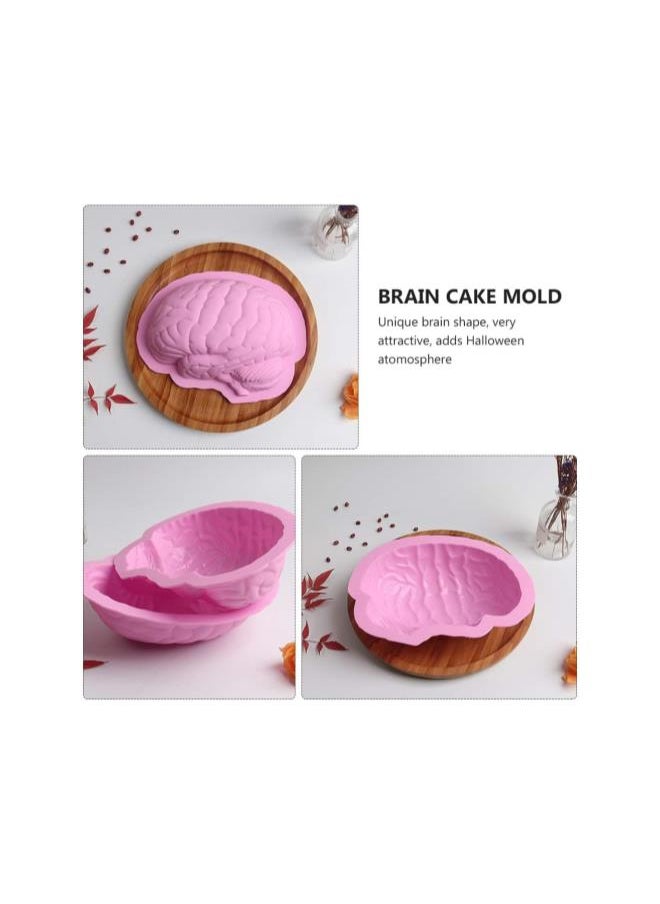 Generic - 2Pcs Halloween Baking Pan Silicone Brain Mold Large Halloween Mold for Baking Creative Bakeware Set, 8. 65x6. 48x2. 36 inch - Image 1