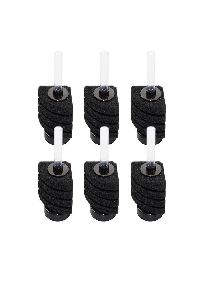 CNZ Aquarium Bio Cylinder Nano Breeding Corner Sponge Filter 2.25" x 4.75", Set of 6 - Image 1