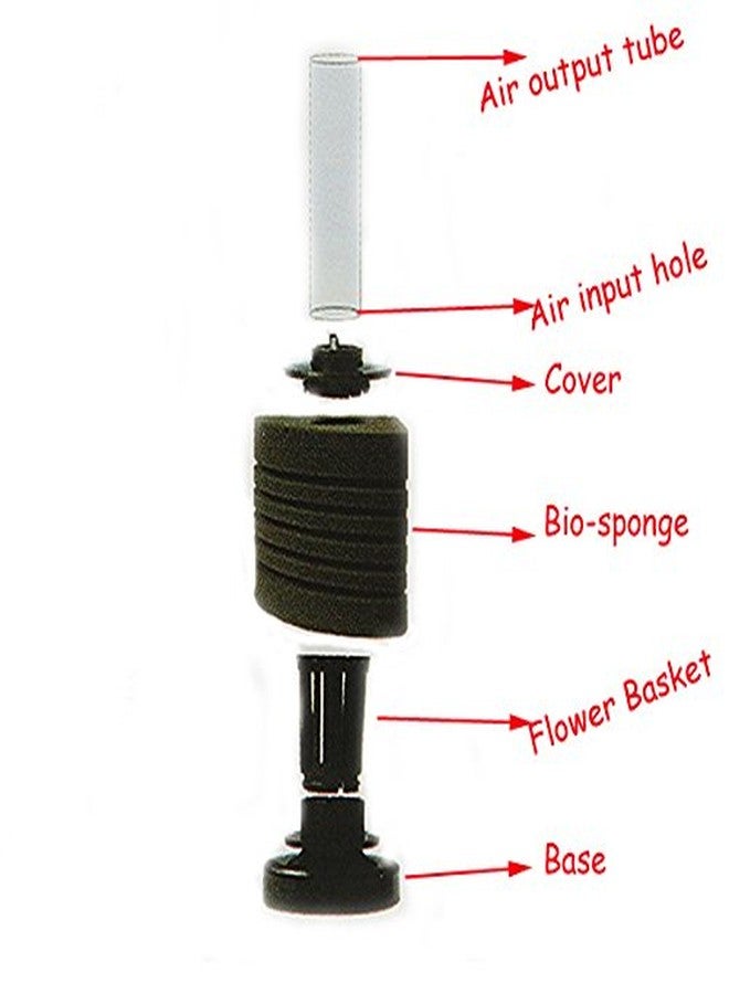 CNZ Aquarium Bio Cylinder Nano Breeding Corner Sponge Filter 2.25" x 4.75", Set of 6 - Image 2