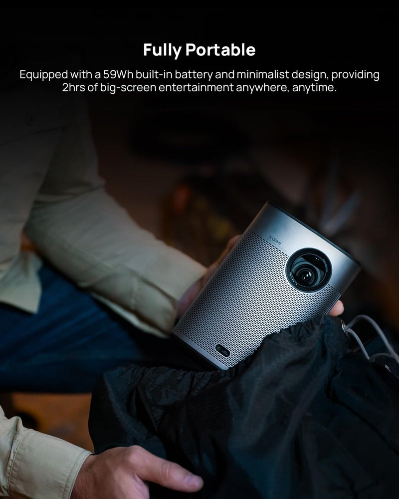 XGIMI Halo+ 1080P Portable Projector, 700 ISO Lumens with Harman Kardon Speakers, Auto Keystone Correction, Auto Focus, Intelligent Obstacle Avoidance, Intelligent Screen Alignment, Android TV 10.0 - Image 2