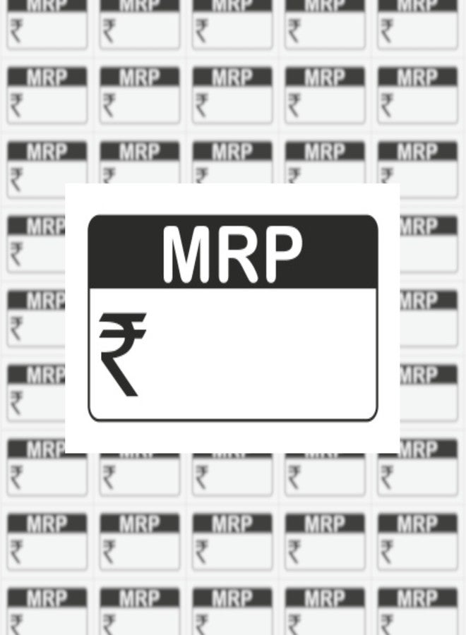 11 Strokes Pack of 510 MRP Sticker Label, Price tag Stickers for Clothes, MRP Price tag Label MRP Labels Stickers MRP Sticker Labels for Garments,Small MRP Price Labels for Clothes, Saree, Jewelry - Image 1