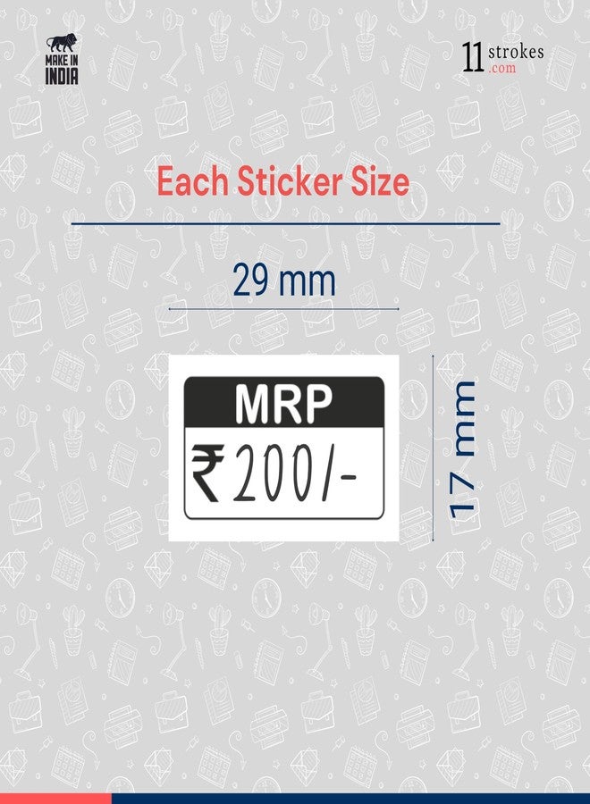 11 Strokes Pack of 510 MRP Sticker Label, Price tag Stickers for Clothes, MRP Price tag Label MRP Labels Stickers MRP Sticker Labels for Garments,Small MRP Price Labels for Clothes, Saree, Jewelry - Image 4