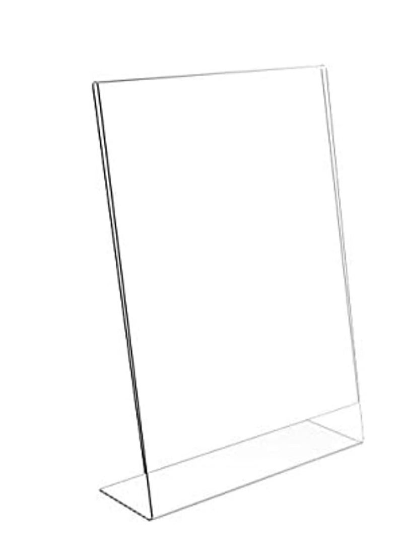 SUPER DEAL L-Shape Card Stand A4 Clear  - Image 2