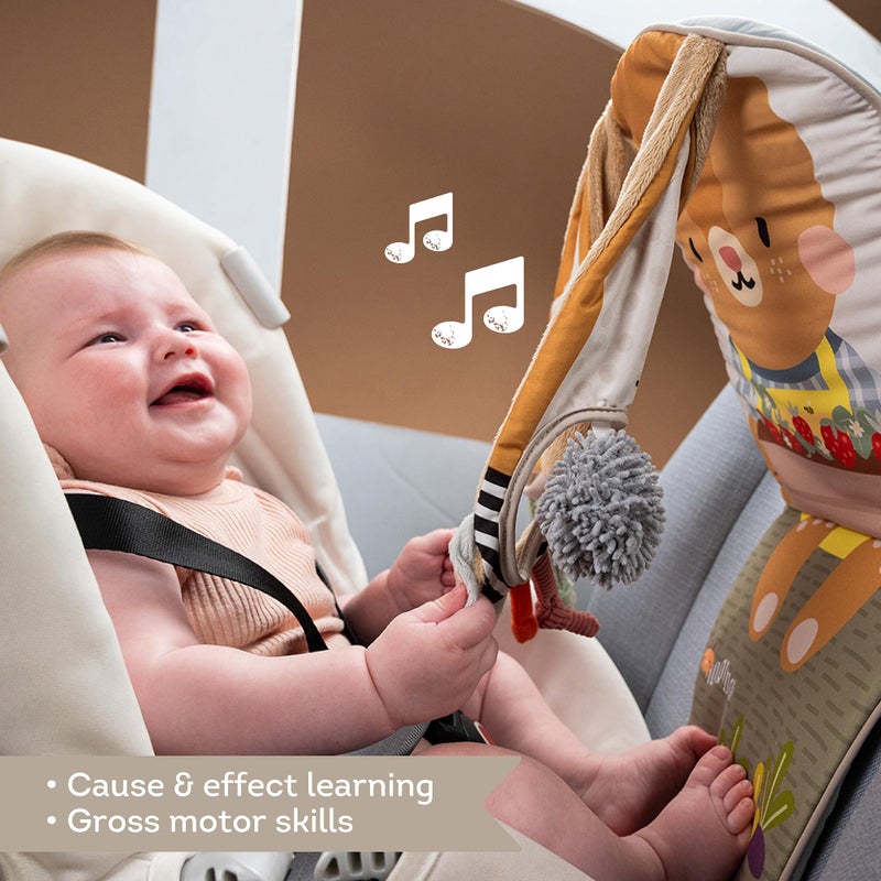 Taf Toys Taf Toys Play & Kick Infant Car Seat Toy for Babies, Newborn Rear-Facing Activity Center with Music, Light, Mirror & Rattling Toys, Promotes Motor Skills Development, 0-18 Months Travel Baby Toy - Image 2