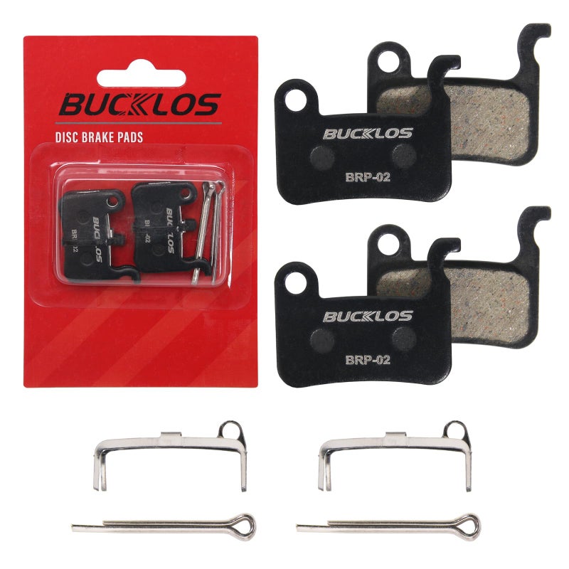 BUCKLOS Bike Disc Brake Pads - Bicycle Disk Brake Pads for Zoom/Shimano Deore XT XTR LX SLX Hone Alfine Saint for Ebike/Mountain Bike/Electric Bike/Road/Scooter(Resin) - Image 1