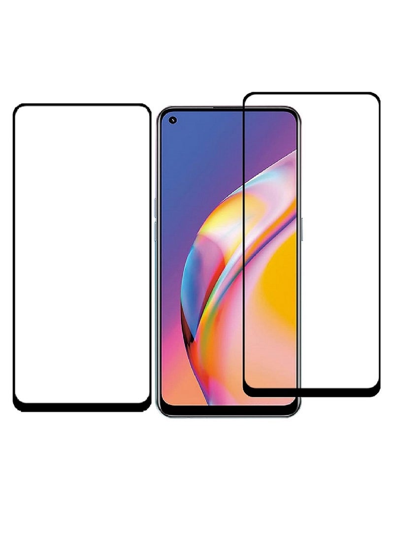 Super 2 Pieces Tempered Glass Screen Protector 5D Designed For Oppo A94 4G Full Glue Edge to Edge Full Screen Coverage And Bubble Free - Image 1