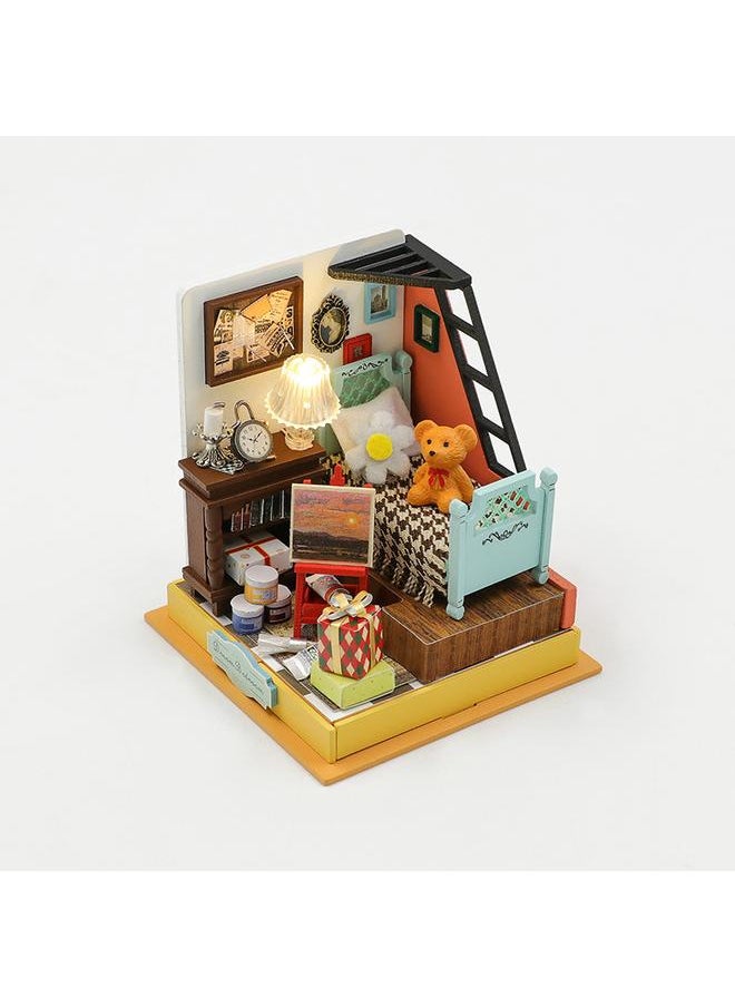 Bluejw - Hongda Diy Cabin Tuyi Coffee Wooden Handmade Building Assembled Mini Cabin Creative Toy Ornaments Gift Giving - Image 1