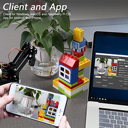 Freenove Tank Robot Kit for Raspberry Pi 5 4 B 3 B+ Zero 2 W, Crawler Chassis, Grab Objects, Ball Tracing, Line Tracking, Obstacle Avoidance, App Control, Camera, Servo (Raspberry Pi NOT Included) - Image 5