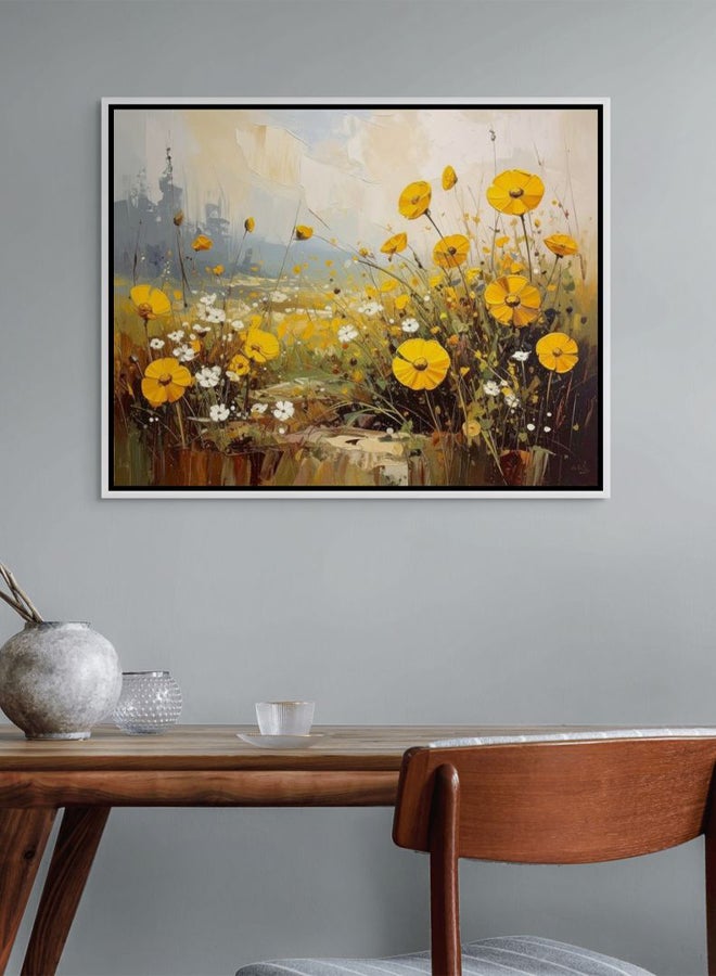 Art Decor Framed Canvas Landscape Print of Modern Abstract Floral Botanical Art, Floral Garden Artwork Wall Décor for Living Room Bedroom Office. - Image 2