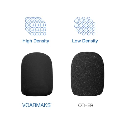 Voarmaks Foam Mic Cover Compatible with JBL PartyBox Wireless Mic Microphones, Wireless Two Microphone System, PartyBox Mic 100, Karaoke Microphone Sponge Windscreen Pop Filter 4-Pack (Red Black) - Image 4
